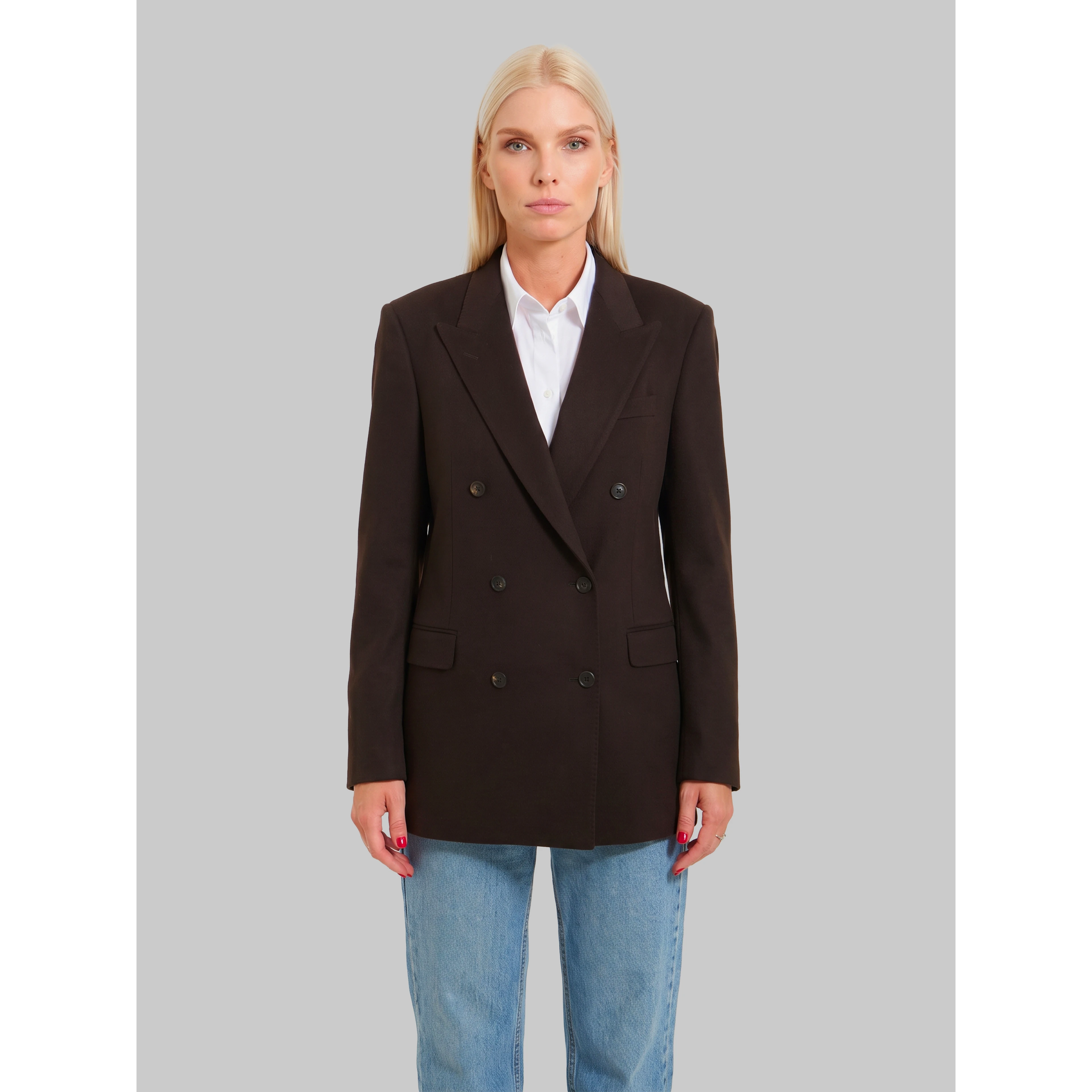 Jasmine double-breasted cashmere jacket