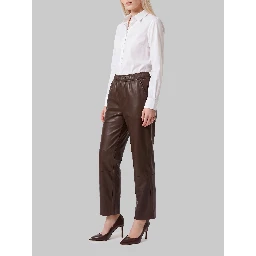 Sarah brown leather pants