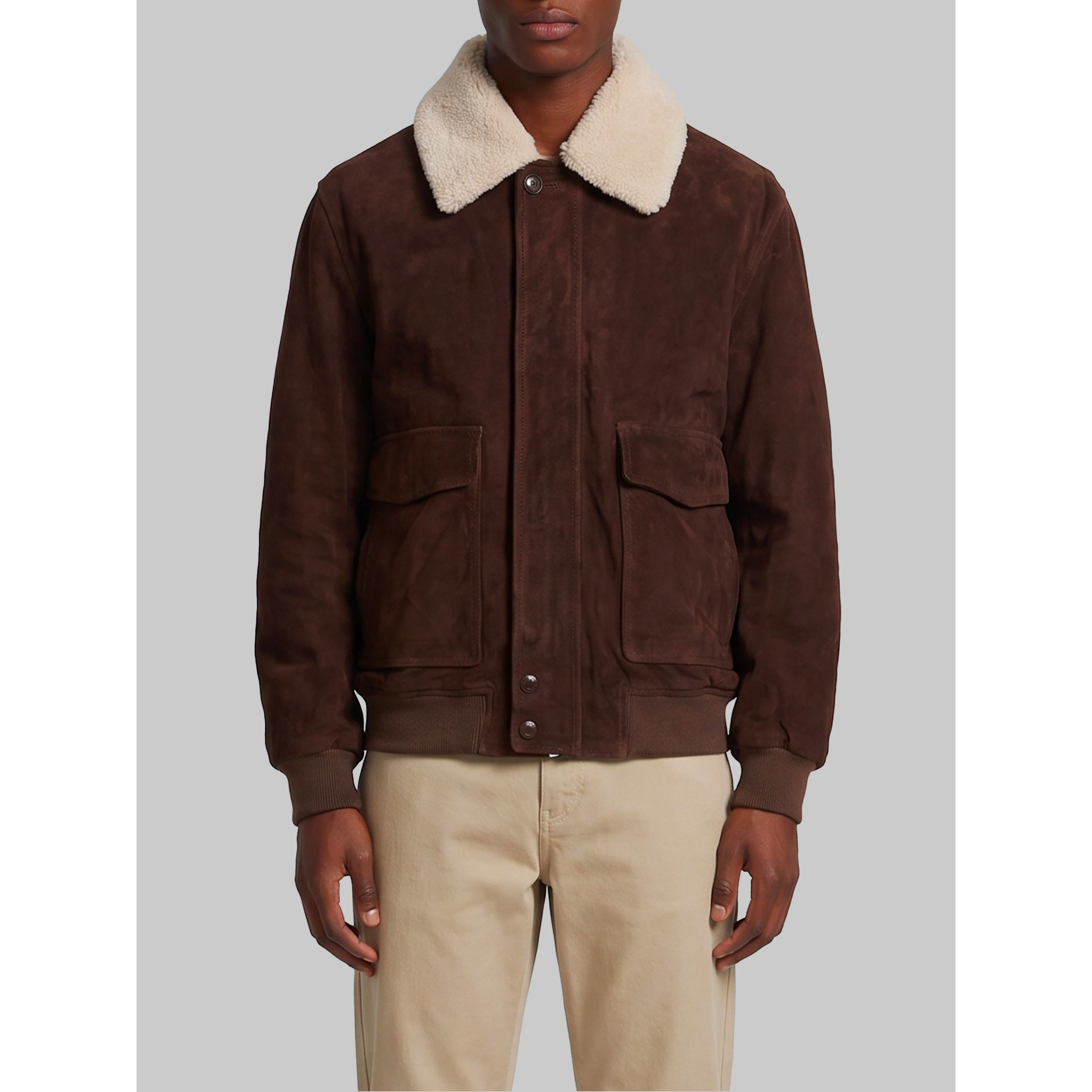 Bari Gritty suede bomber