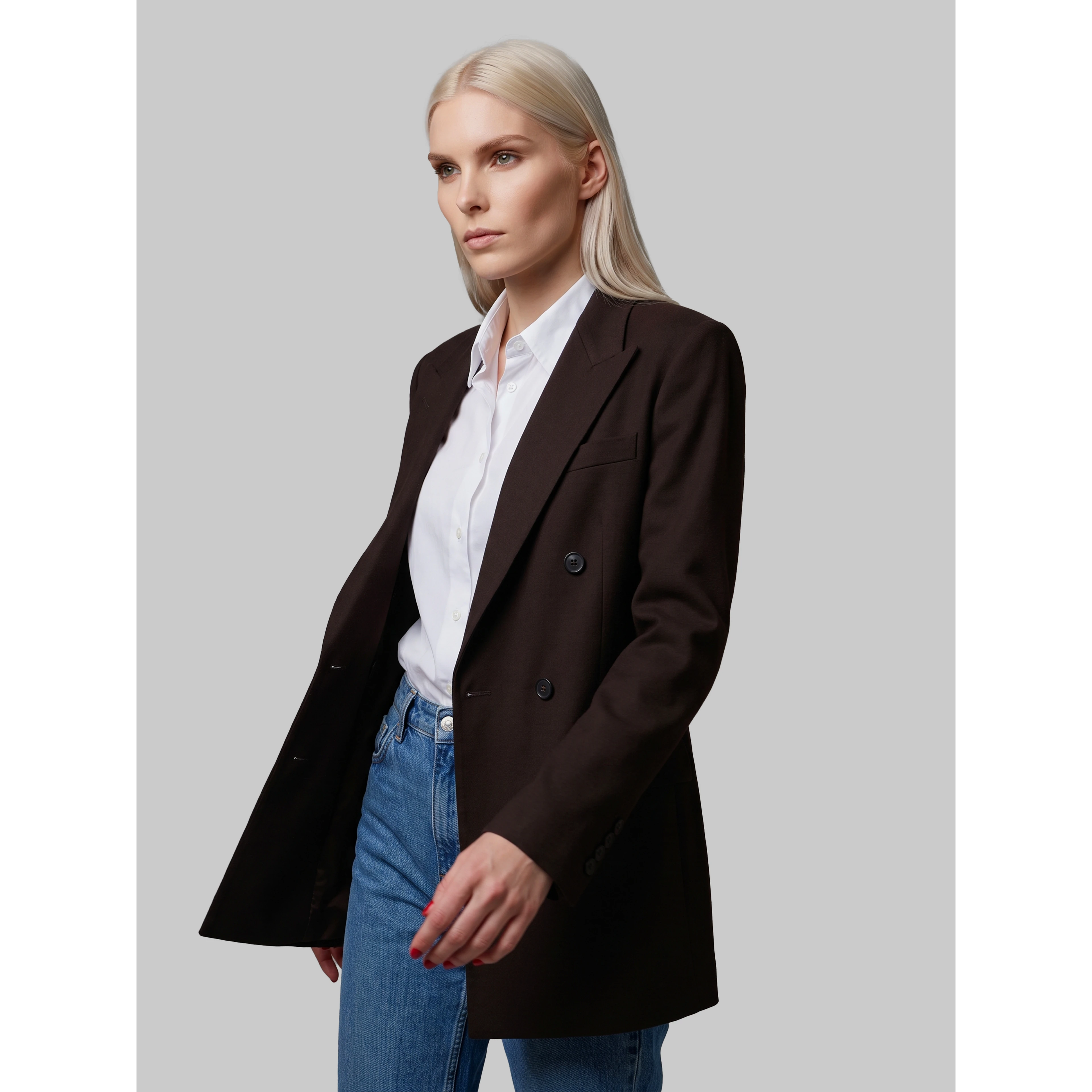 Jasmine double-breasted cashmere jacket