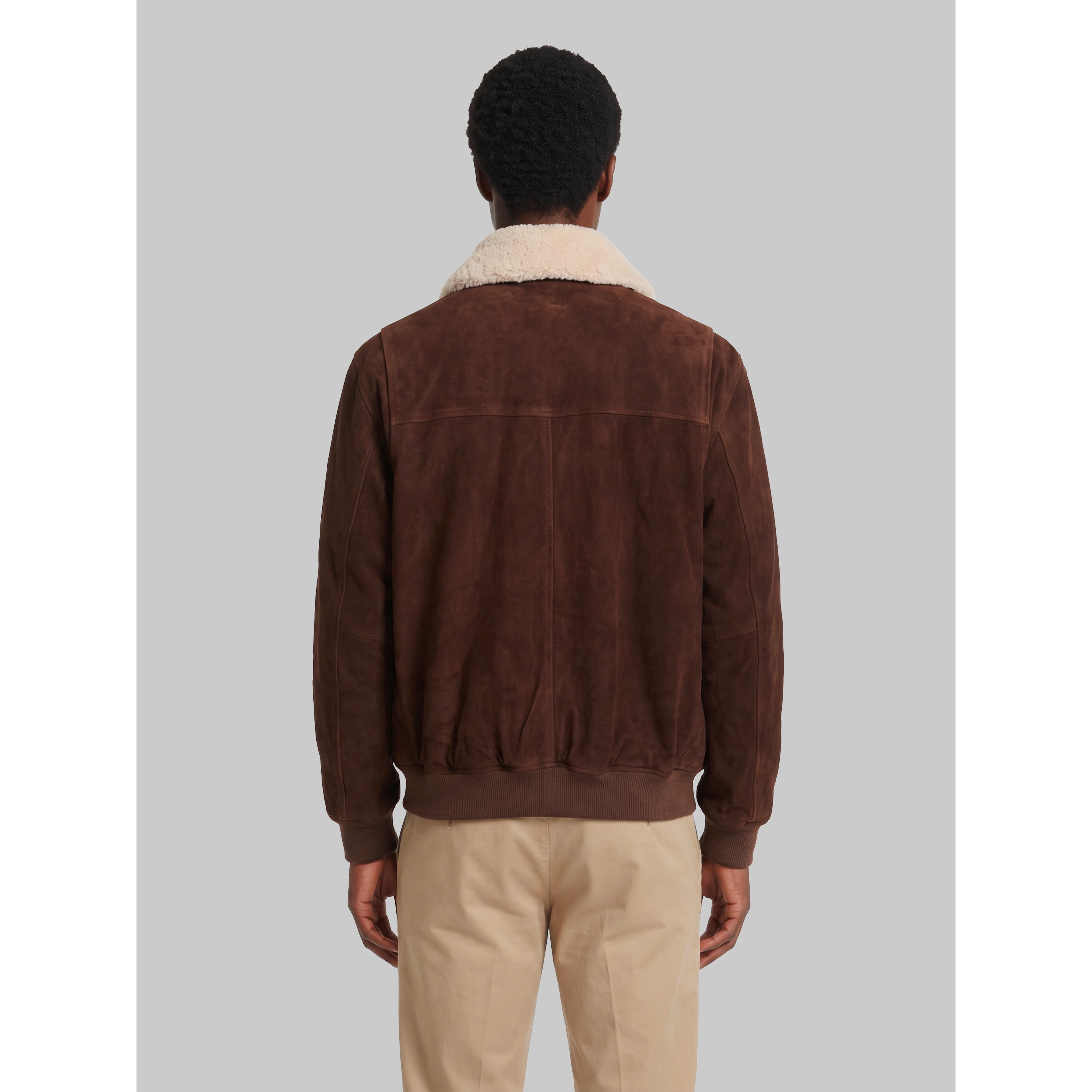 Bari Gritty suede bomber