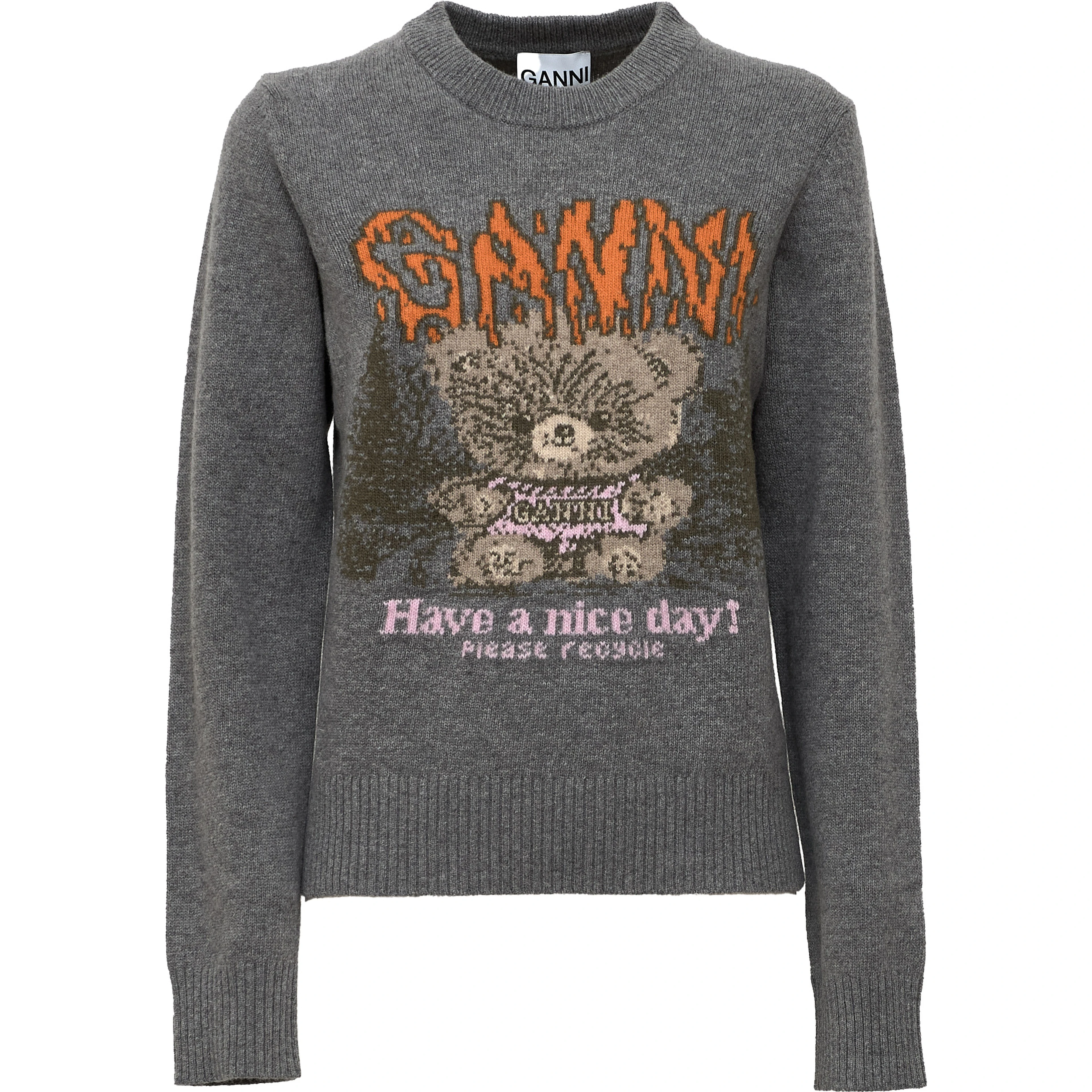 Graphic Wool Sweater Teddy