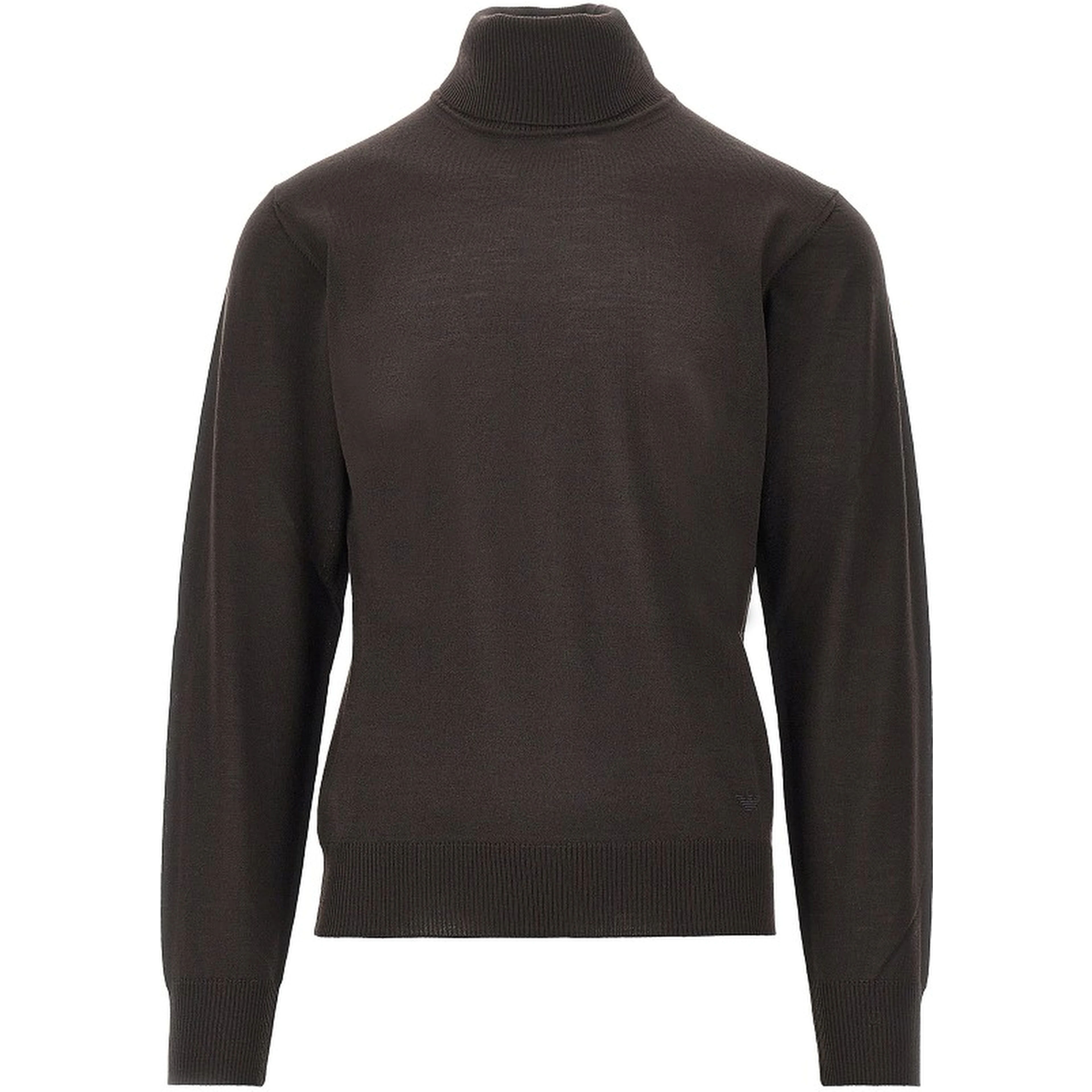 Virgin wool turtleneck with Eagle embroidery