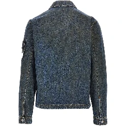 Laser Pigment Indigo Denim overshirt