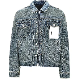 Distressed denim jacket