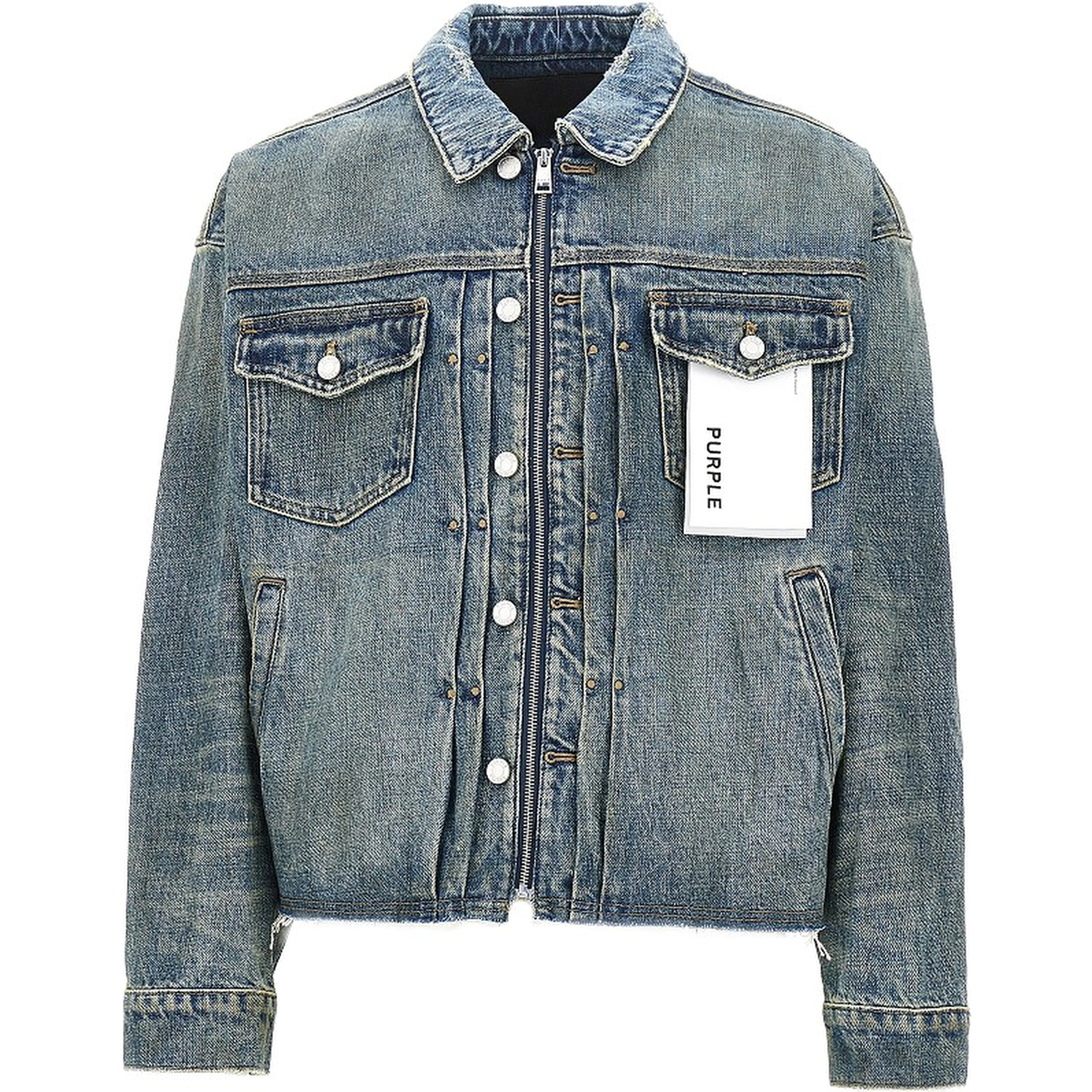 Distressed denim jacket