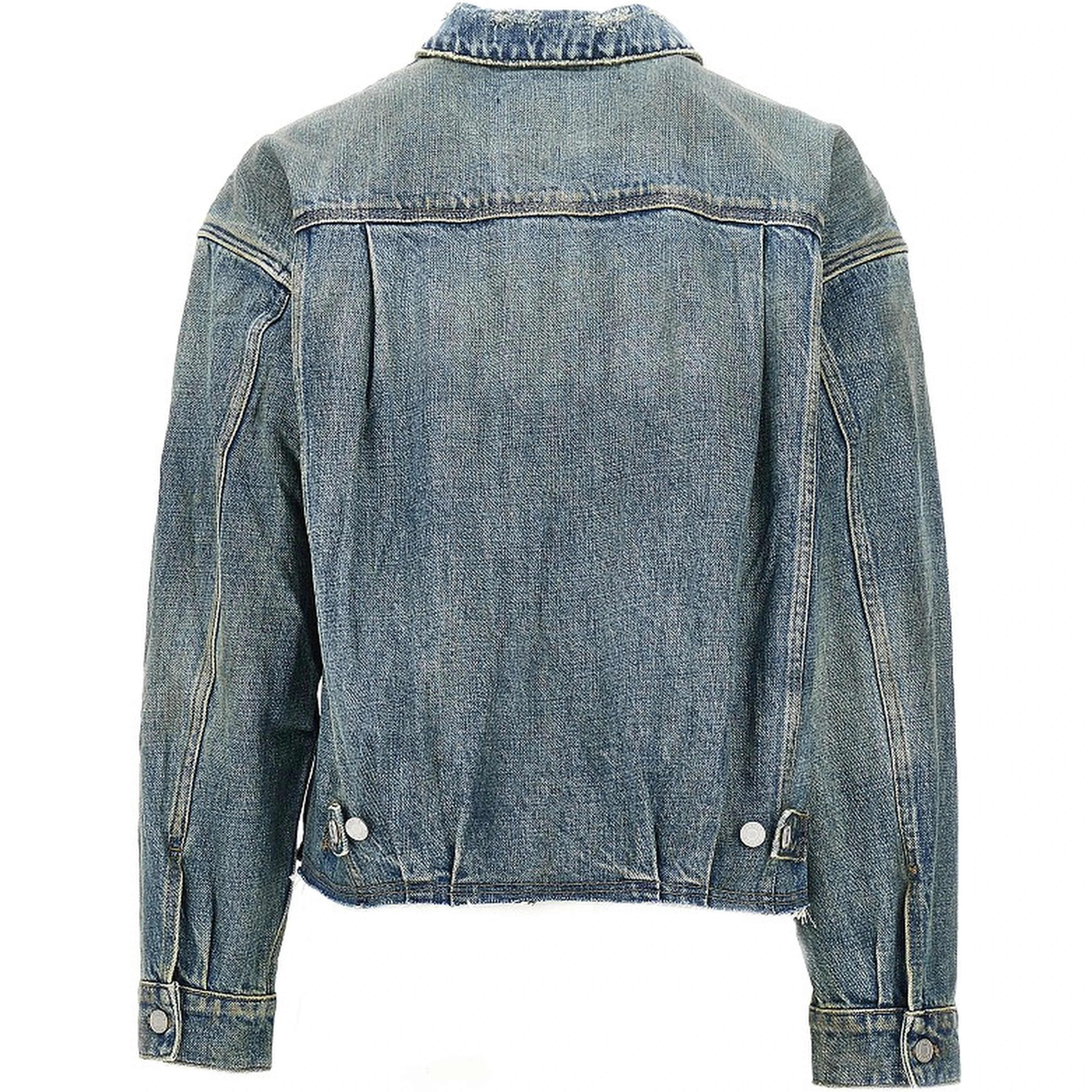Distressed denim jacket