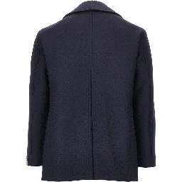 Double wool double-breasted coat