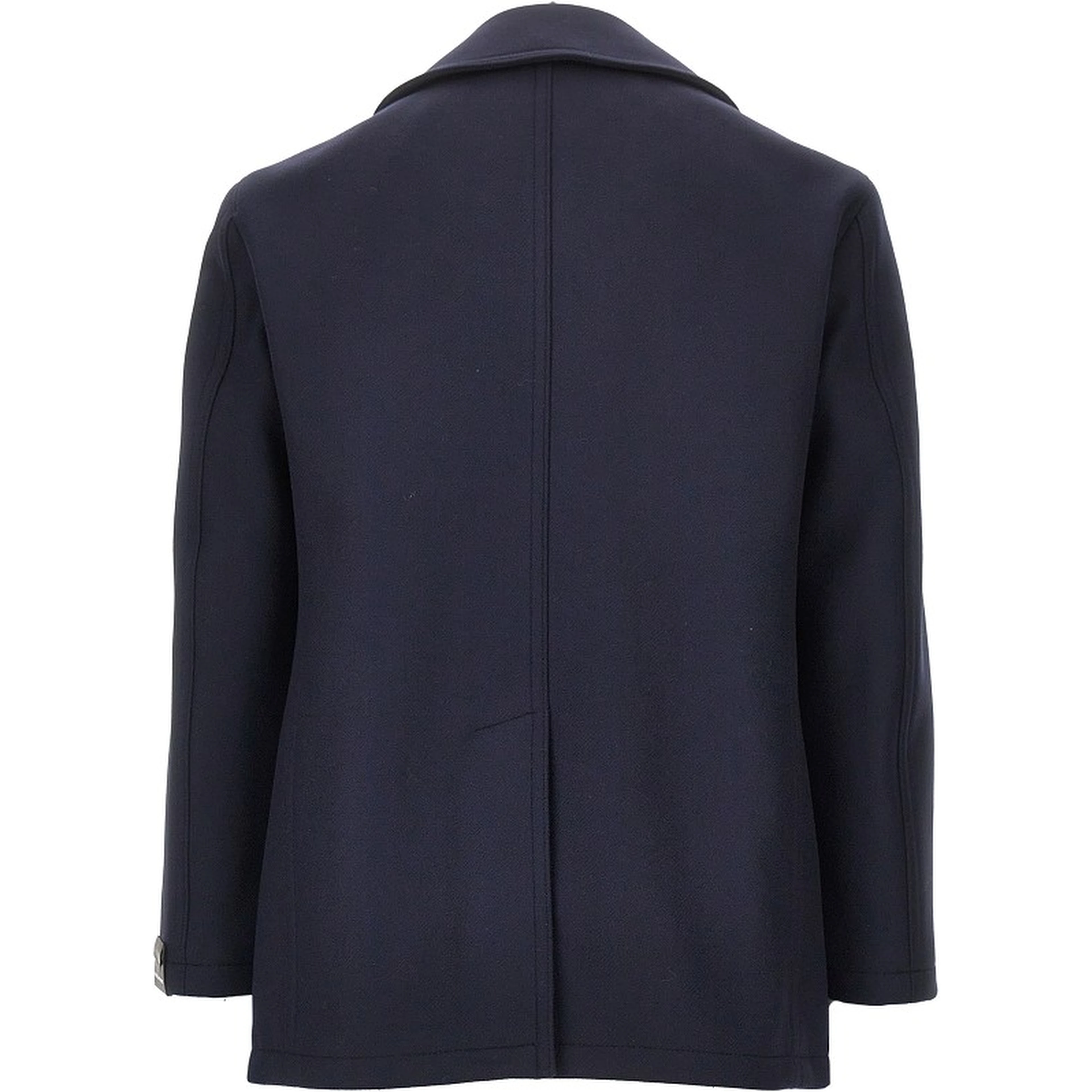 Double wool double-breasted coat