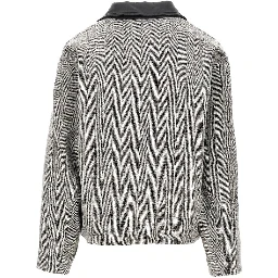 'Howth' wool jacket with leather collar
