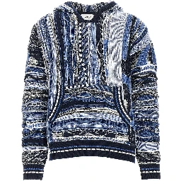 Jacquard knit hoodie