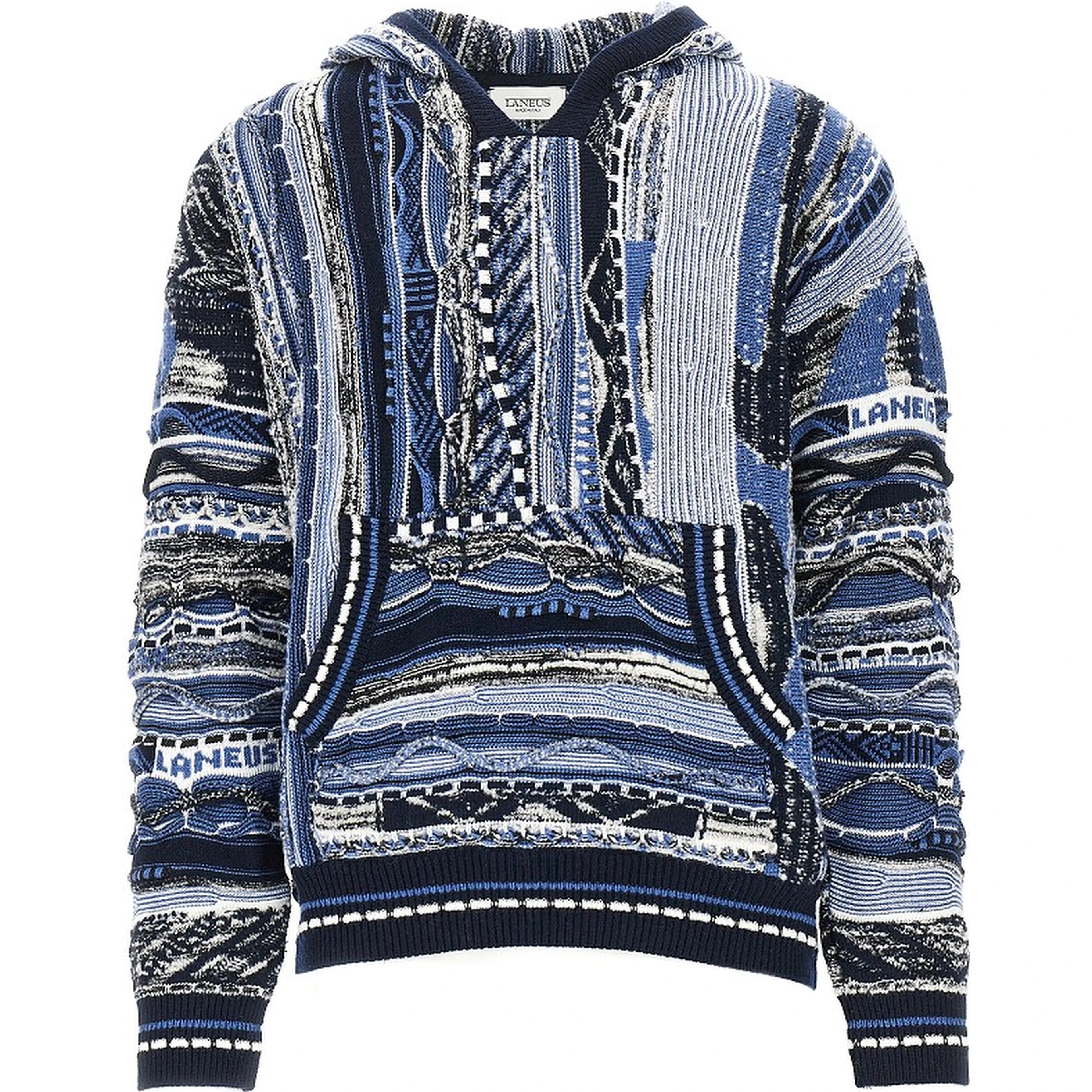 Jacquard knit hoodie