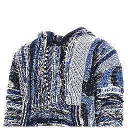 Jacquard knit hoodie