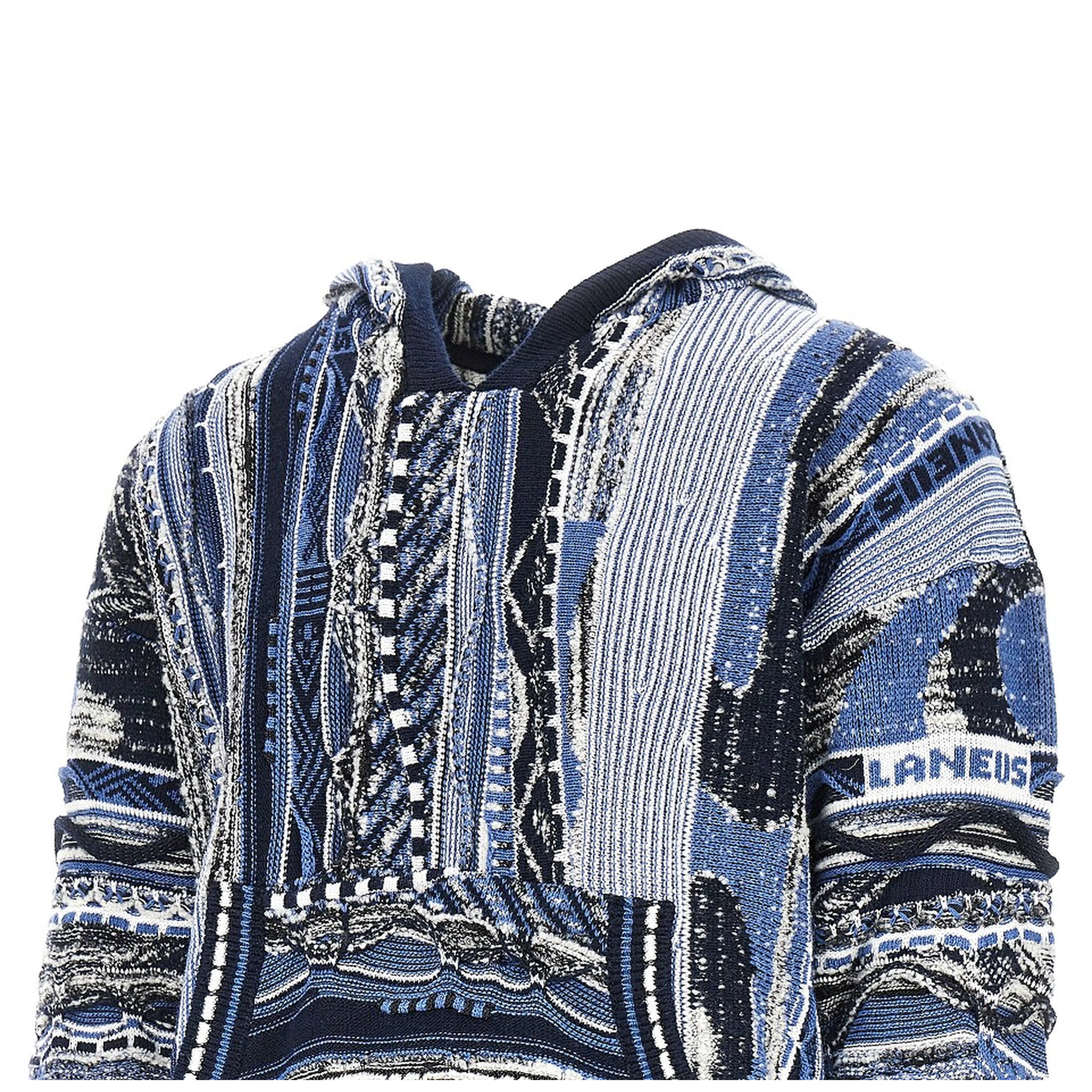 Jacquard knit hoodie