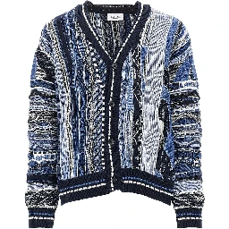 Jacquard knit cardigan