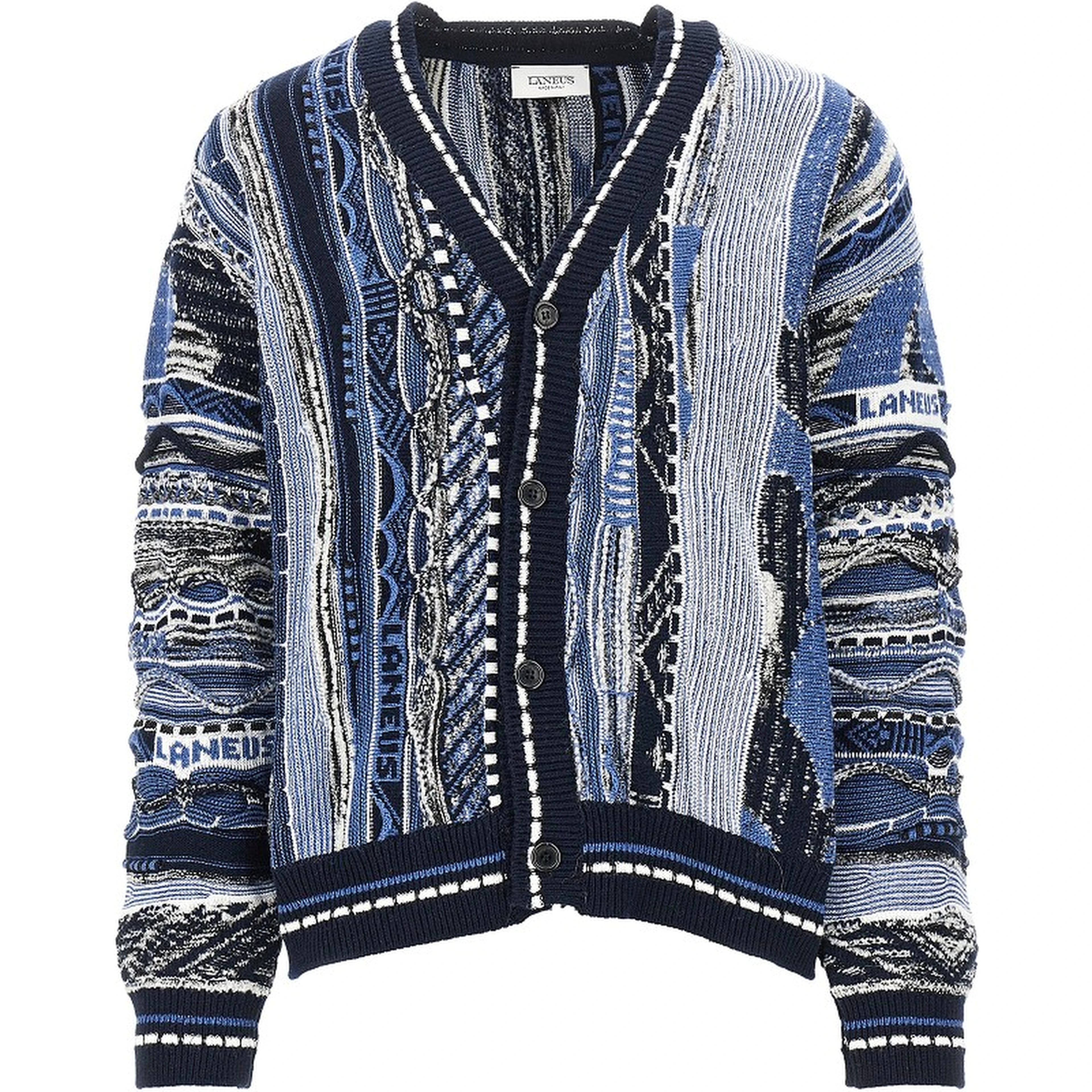 Jacquard knit cardigan