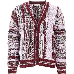 Jacquard knit cardigan