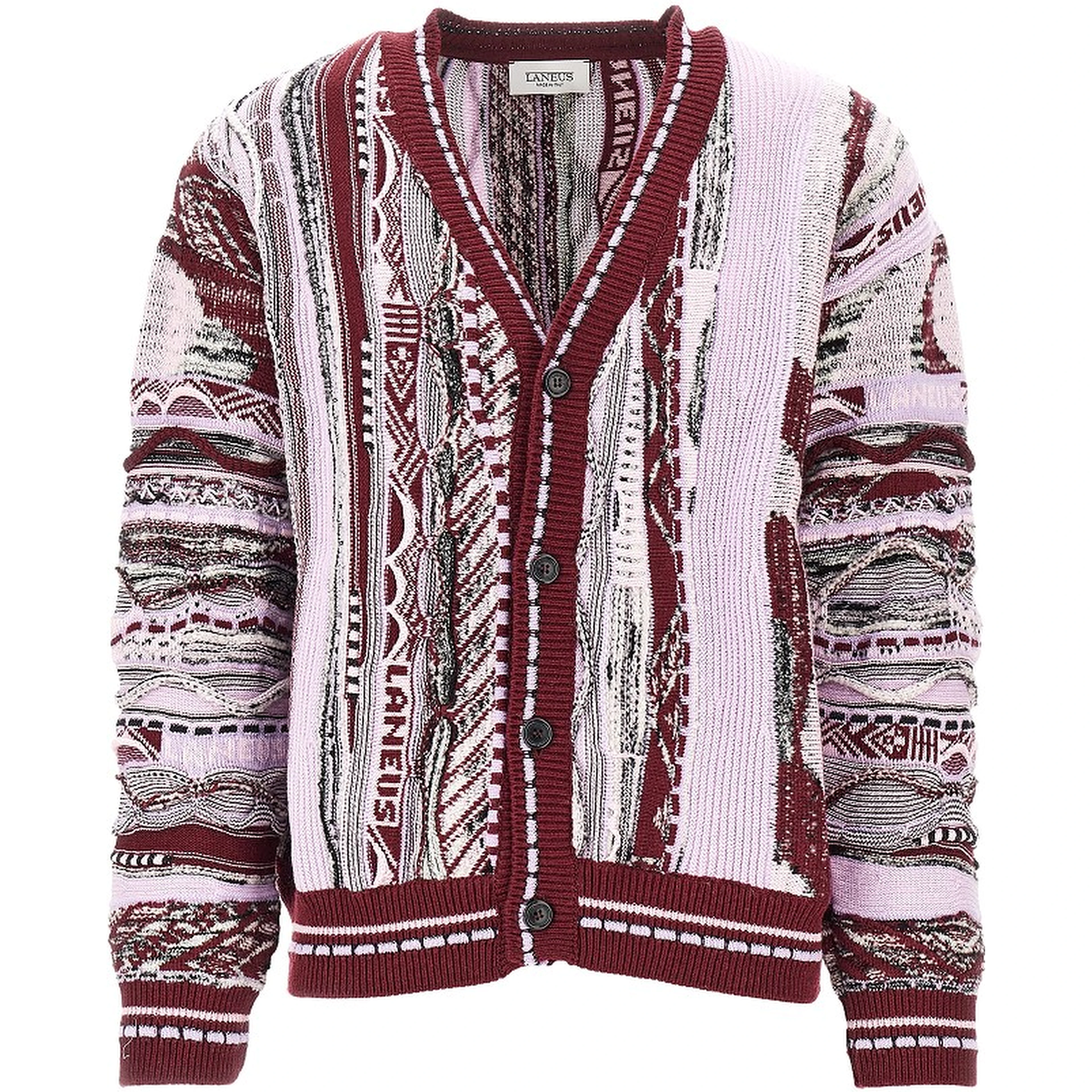Jacquard knit cardigan