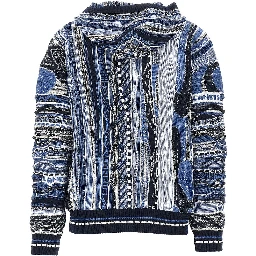Jacquard knit hoodie