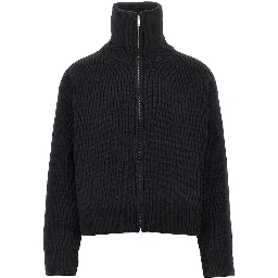 Merino wool full-zip cardigan