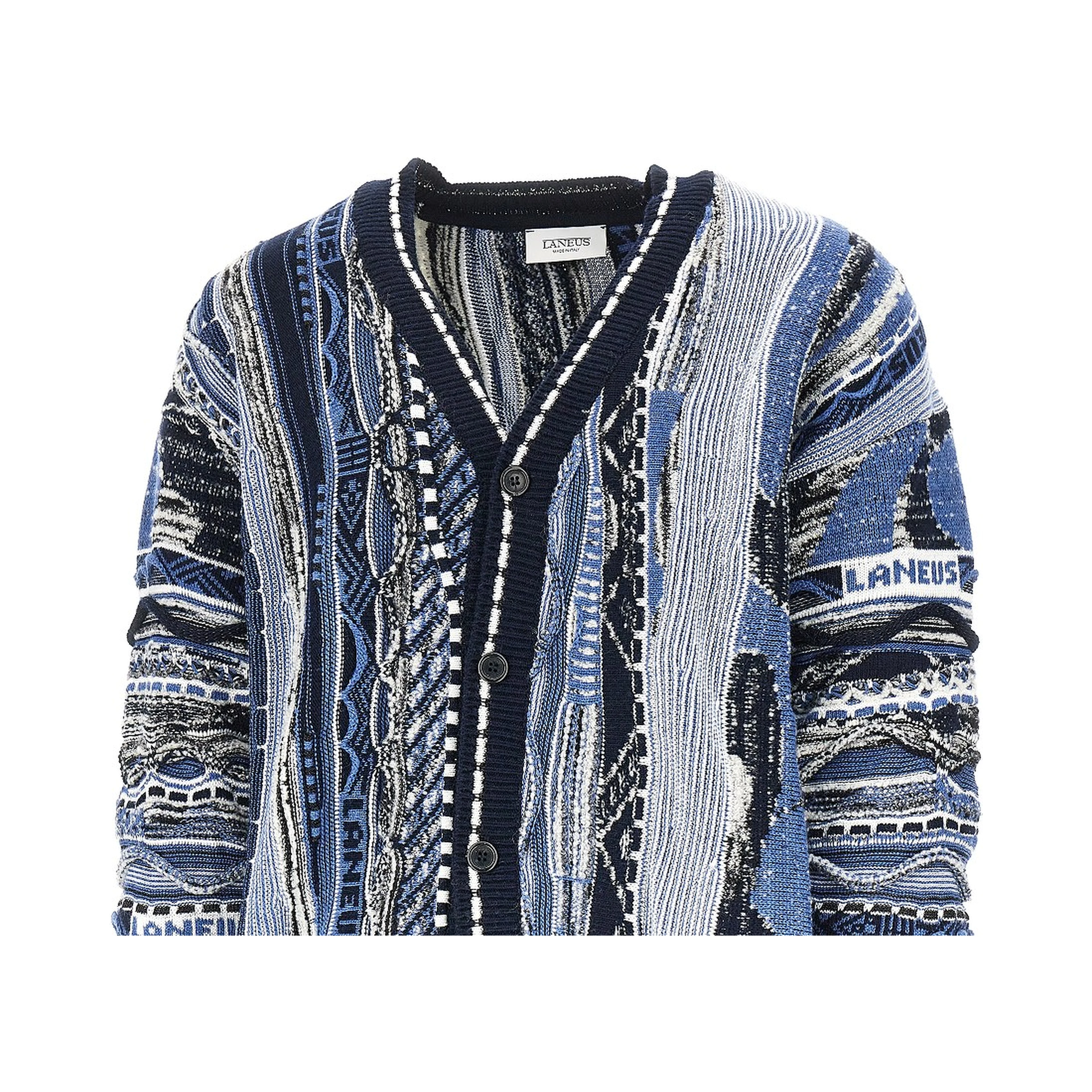Jacquard knit cardigan