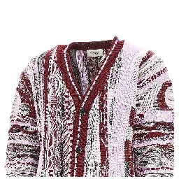 Jacquard knit cardigan
