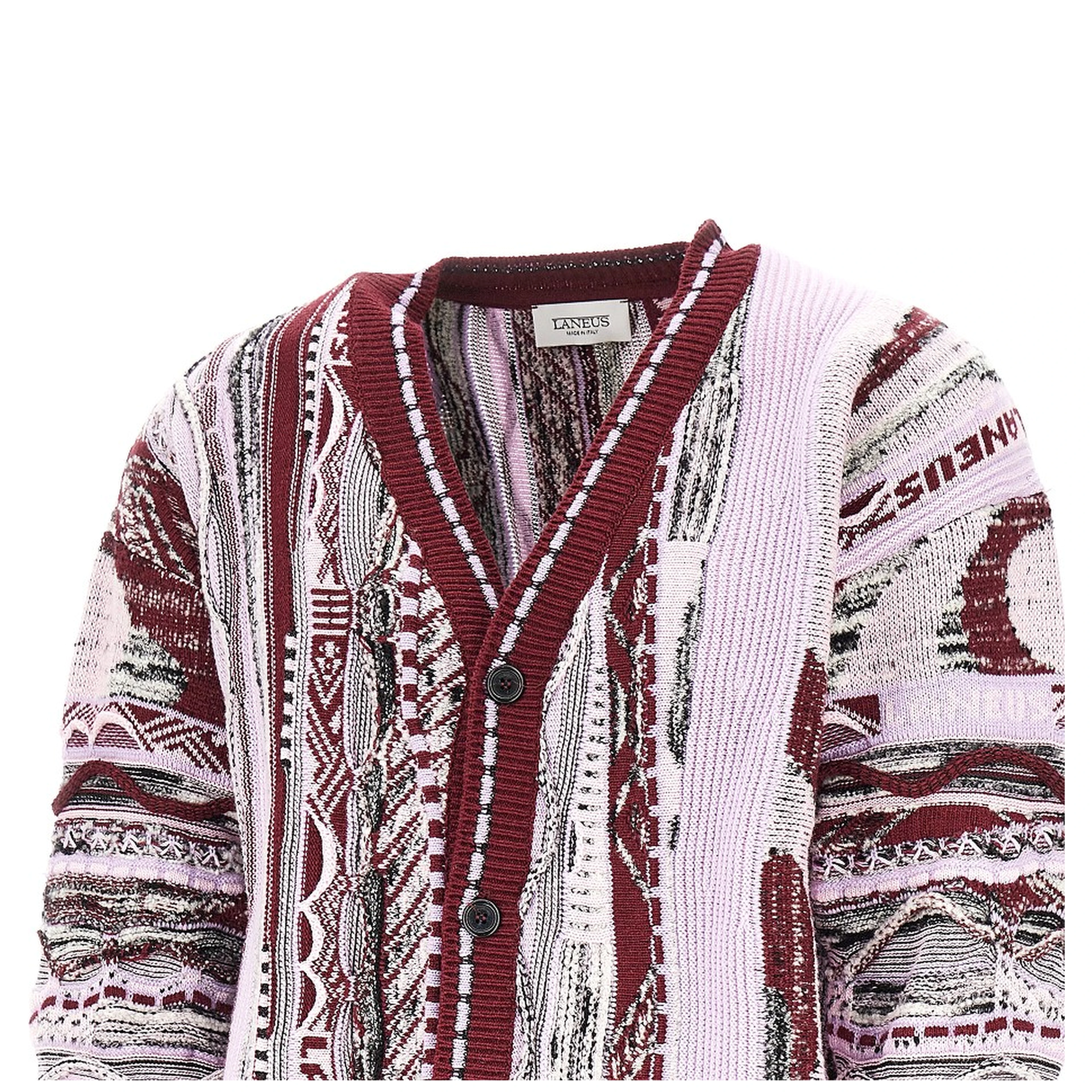 Jacquard knit cardigan