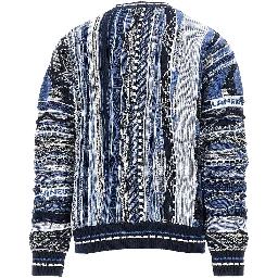 Jacquard knit cardigan