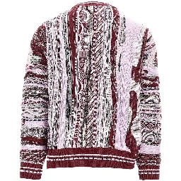 Jacquard knit cardigan