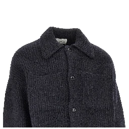 Distressed effect knitted jacket