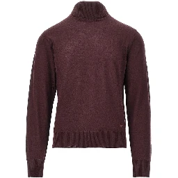 Virgin wool turtleneck with Eagle embroidery