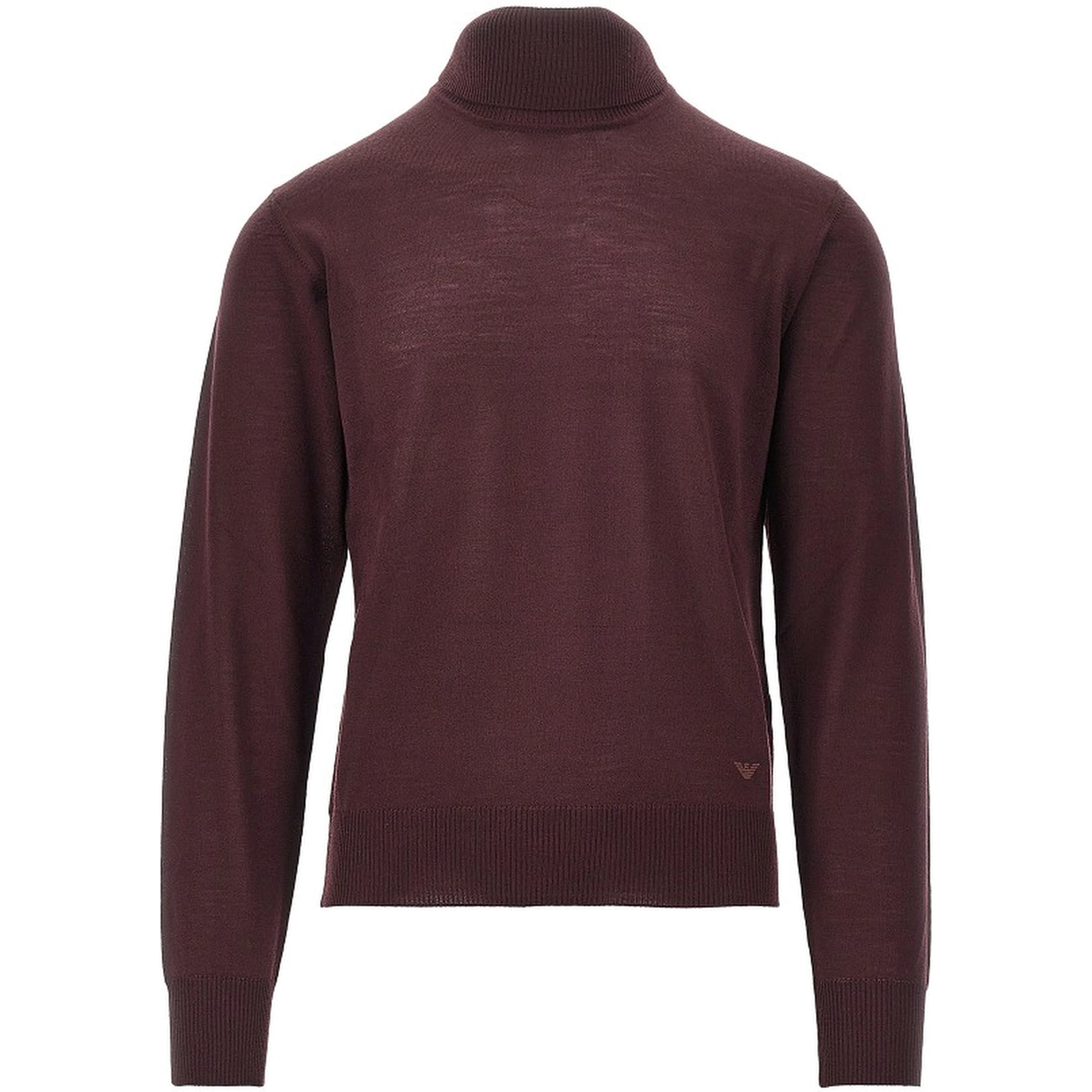 Virgin wool turtleneck with Eagle embroidery