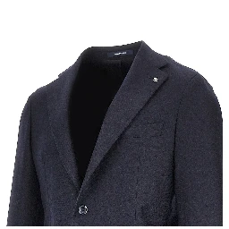 Wool and cashmere single-breasted jacket