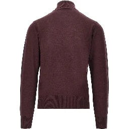 Virgin wool turtleneck with Eagle embroidery