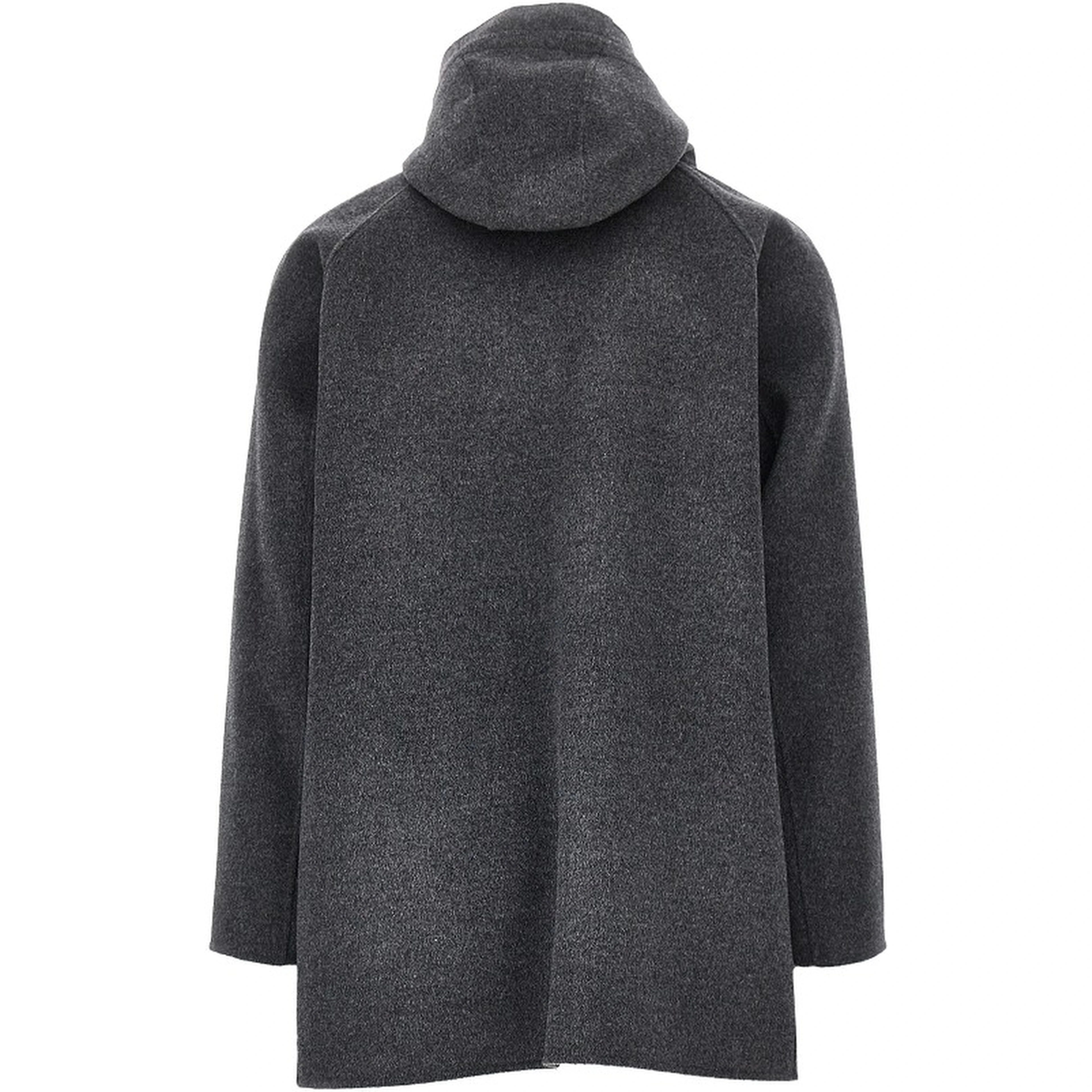 Double wool coat with zip closure
