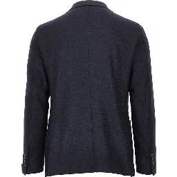 Wool and cashmere single-breasted jacket