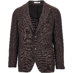 Wool and silk single-breasted jacket