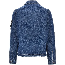 Indigo Denim Medium Grainy Wash overshirt