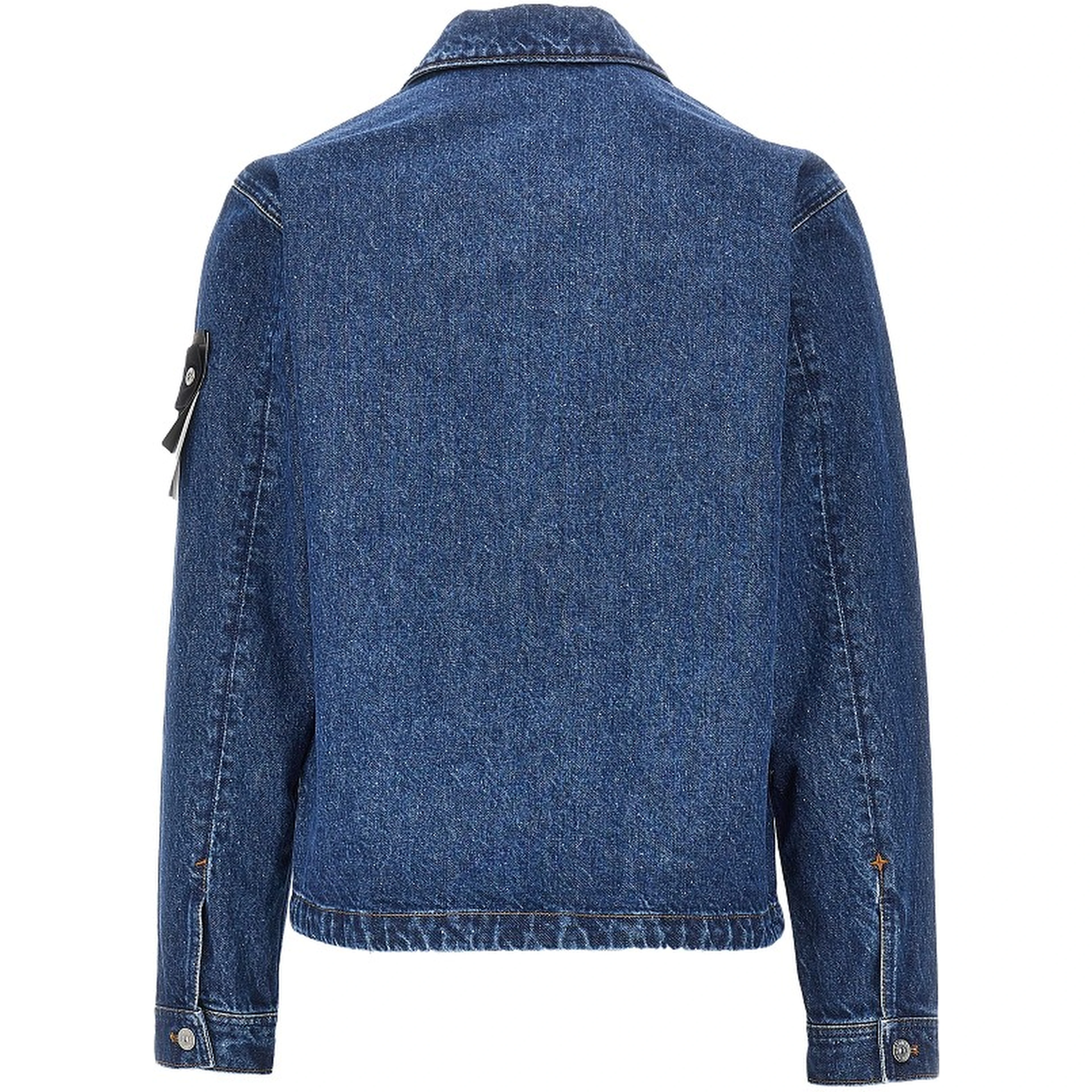 Indigo Denim Medium Grainy Wash overshirt