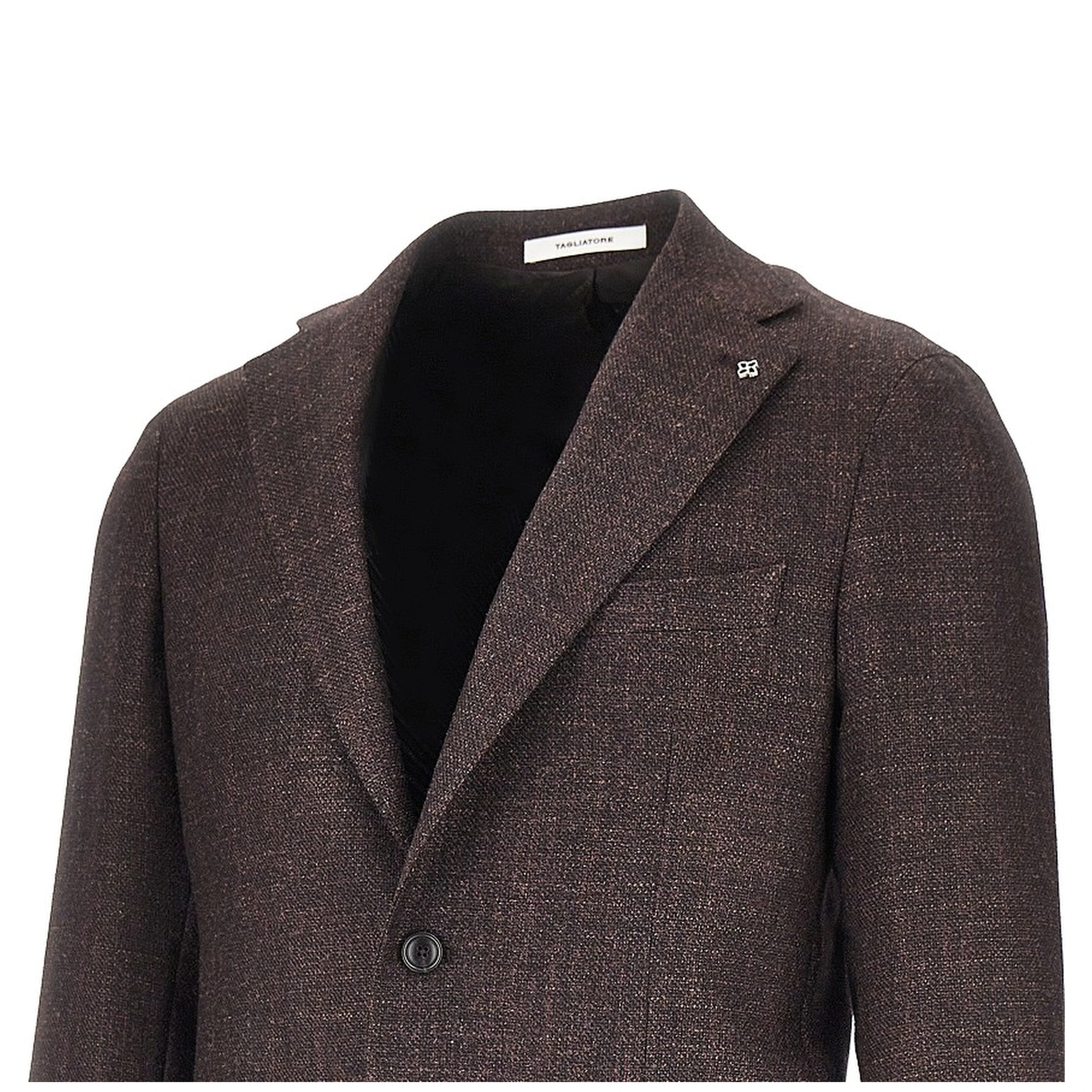 Wool and silk single-breasted jacket