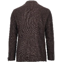 Wool and silk single-breasted jacket