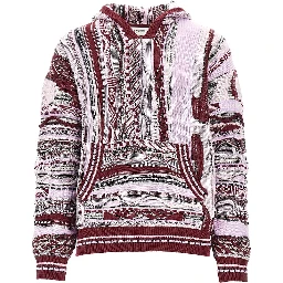 Jacquard knit hoodie