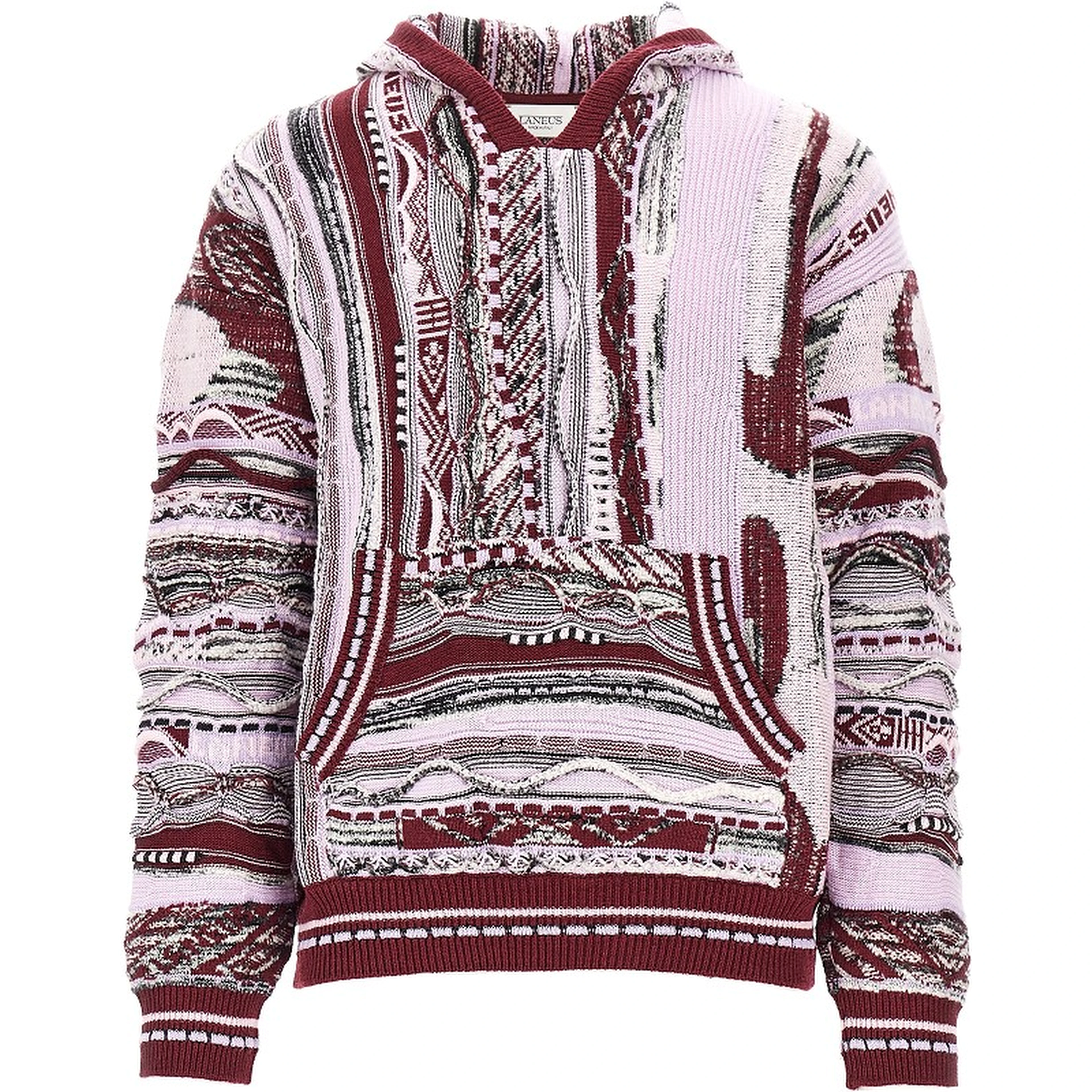 Jacquard knit hoodie
