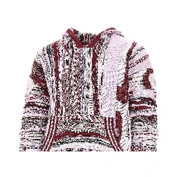 Jacquard knit hoodie