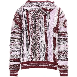 Jacquard knit hoodie