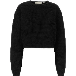 Womens Heavy Waffle Crewneck 90'S Sweater