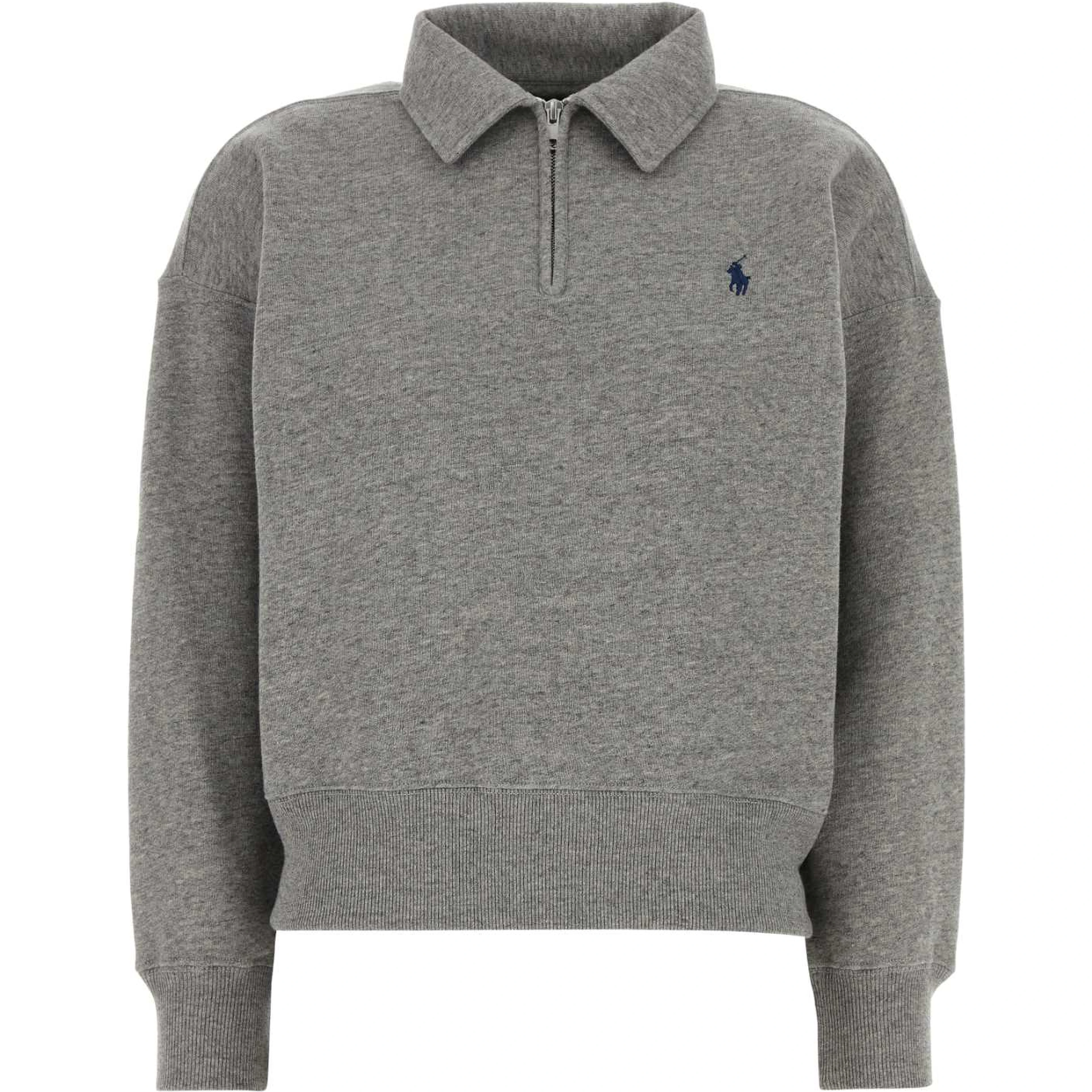 KNIT-HALF ZIP-SWEATSHIRT
