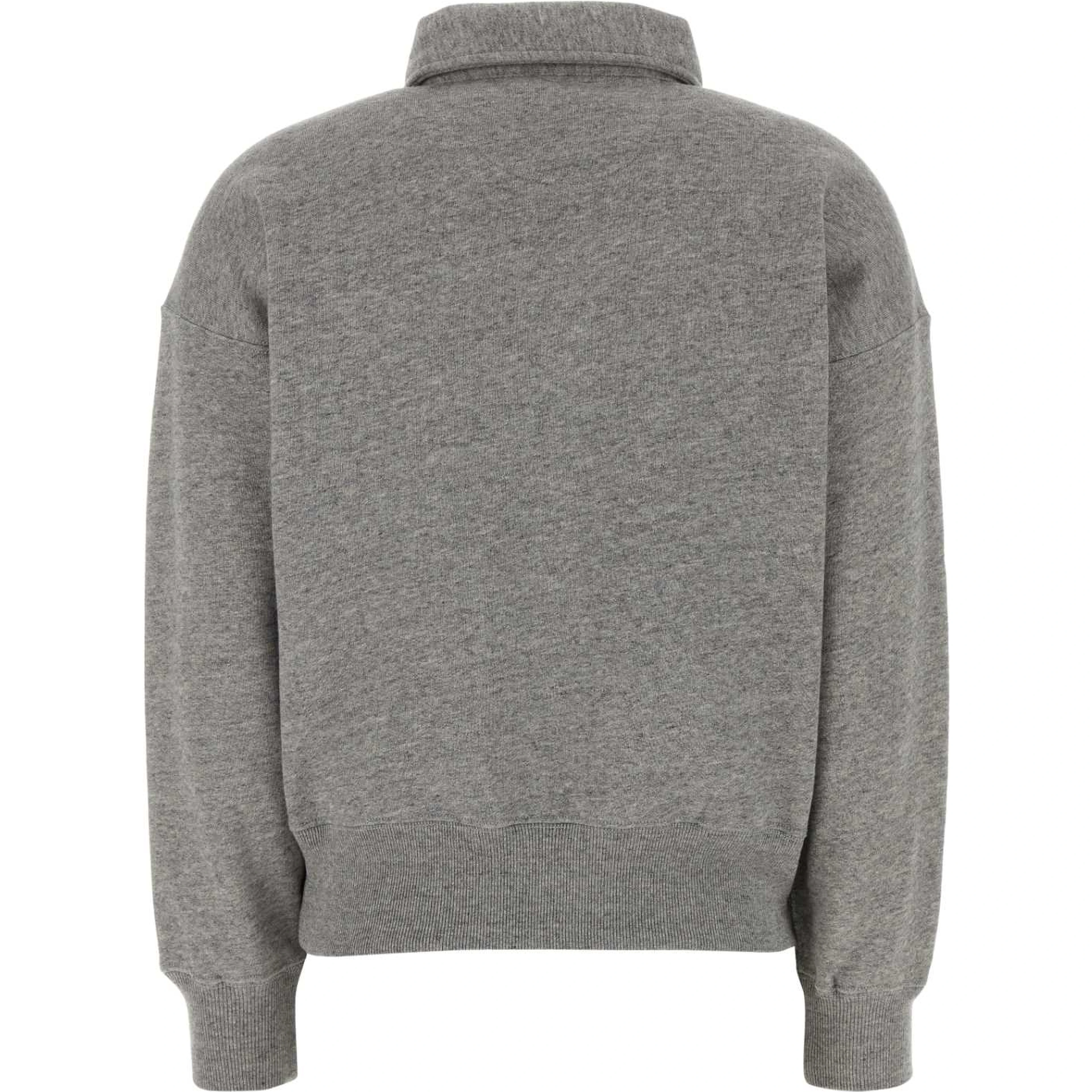 KNIT-HALF ZIP-SWEATSHIRT