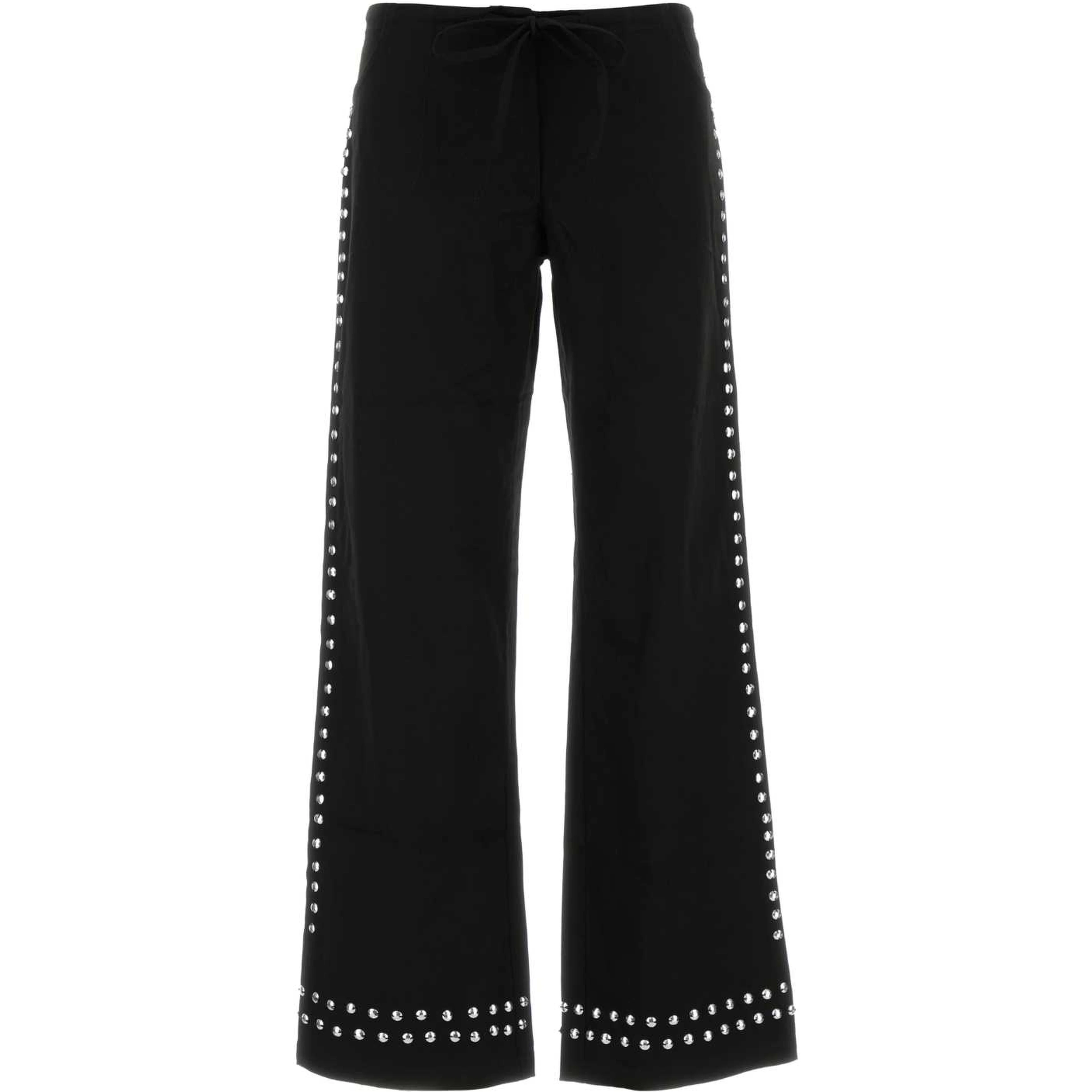 DELYA STUDDED TROUSERS BLACK