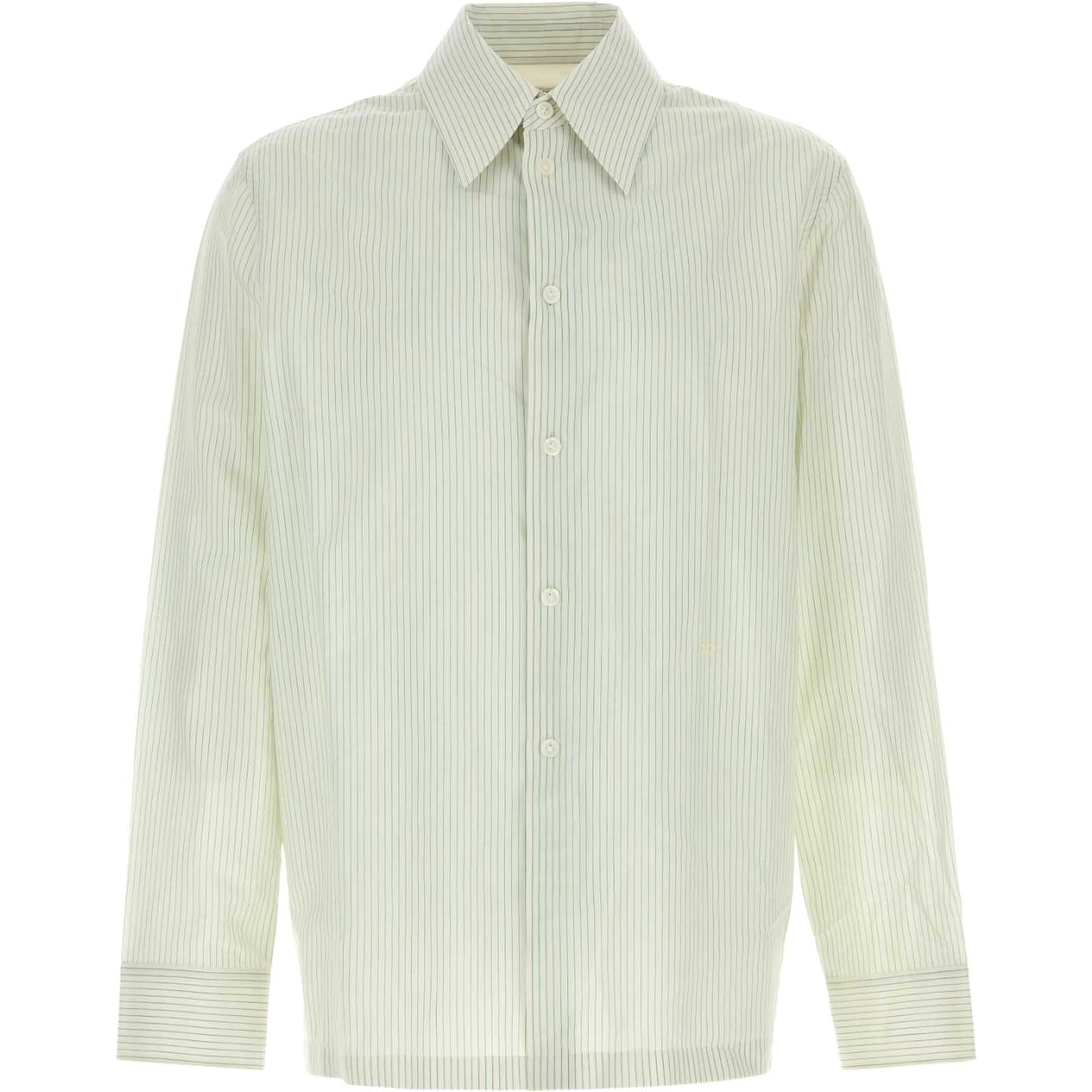 CAMICIA CLASSICA A RIGHE COTONE CUPROY CON LOGO B.